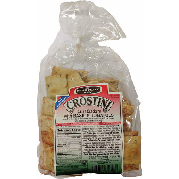 Crostini - Basil & Tomatoes Mini Crackers - The Italian Shop - Free delivery