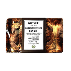 Diforti - Cannoli - Hazelnut Chocolate gluten free (made without wheat) 5pk - The Italian Shop - free delivery