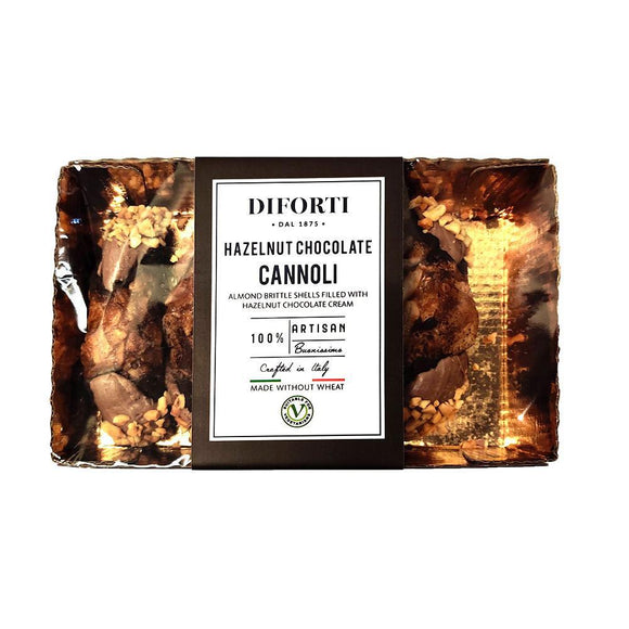 Diforti - Cannoli - Hazelnut Chocolate gluten free (made without wheat) 5pk - The Italian Shop - free delivery