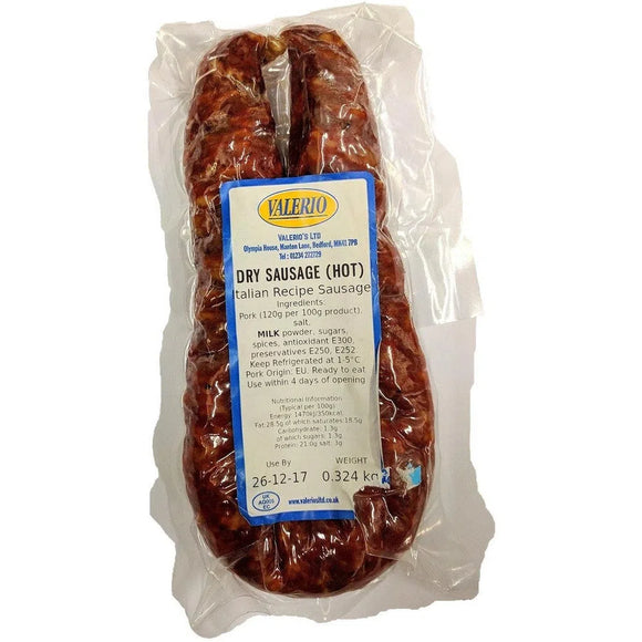 Valerio - Dry Sausage ( Hot ) - The Italian Shop - Free delivery