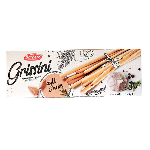 Barbero Grissini Breadstick - Garlic and Herb-The Italian Shop