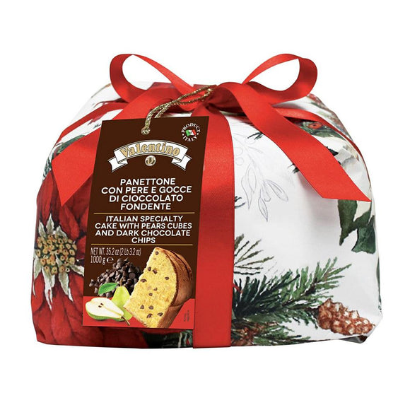 Valentino - Panettone - Filled with Pears & Dark Chocolate Chips-The Italian Shop