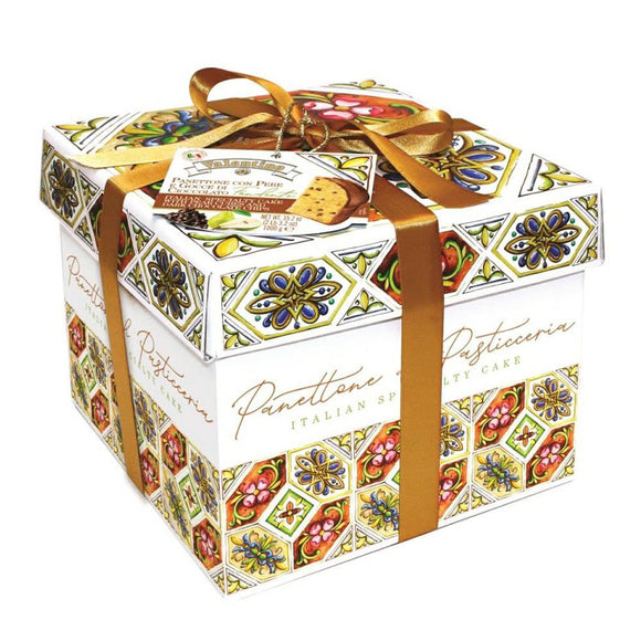 Valentino - Panettone - Filled with Pears & Dark Chocolate Chips ( box )-The Italian Shop