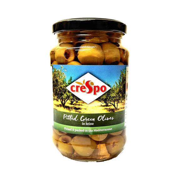 Crespo - Pitted Green Olives - In Brine-The Italian Shop