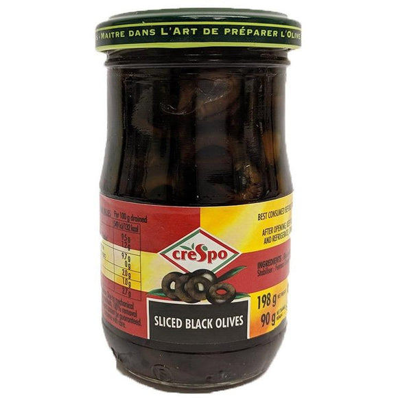 Crespo - Slived Black Olives - The Italian Shop - Free delivery